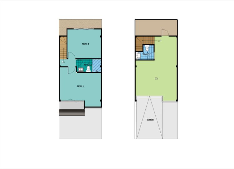 ภาพแบบบ้าน-ทาวน์โฮม 2 ชั้น