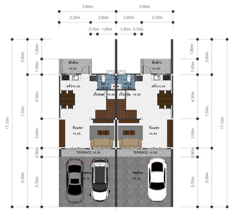 ภาพแบบบ้าน-หมู่บ้านคริสตัลโฮม 2-ทาวน์โฮม 2 ชั้น