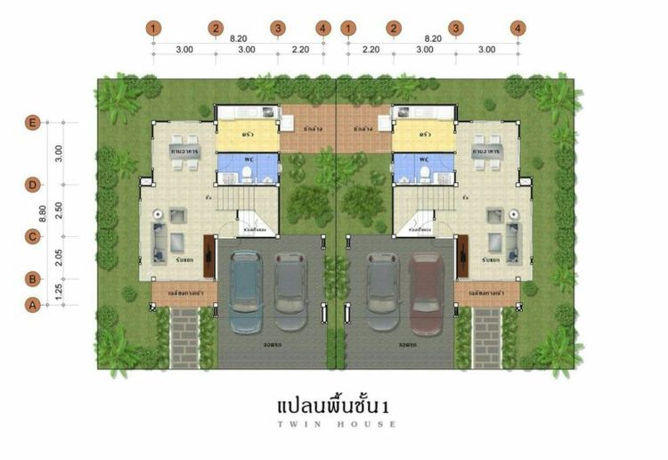 ภาพแบบบ้าน-ทาวน์โฮม 2 ชั้น