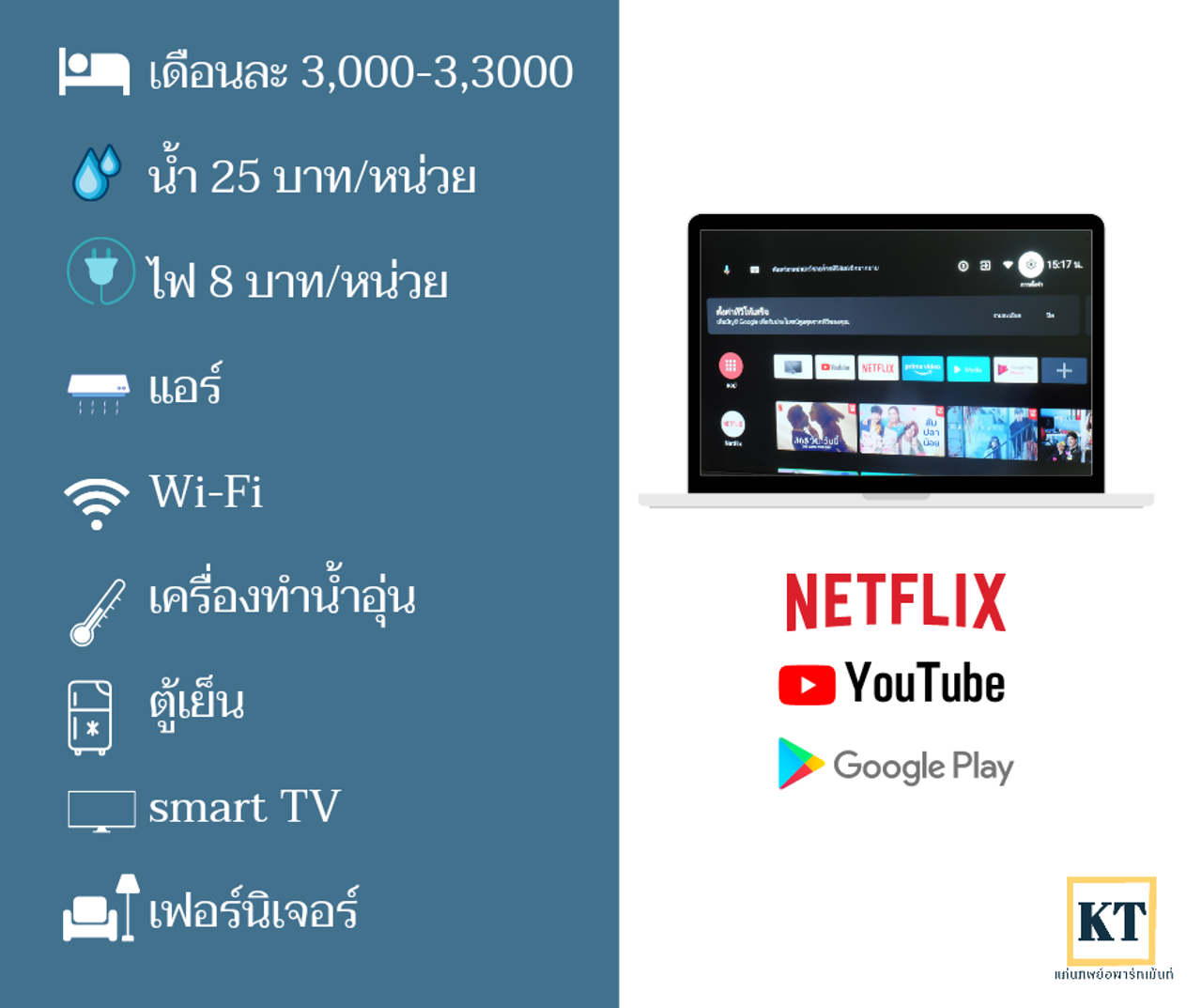 รูปภาพเพิ่มเติม แก่นทิพย์อพารท์เม้นท์ - KTapratment-หอพักกังสดาล-หอพักขอนแก่น - ลำดับที่ 3