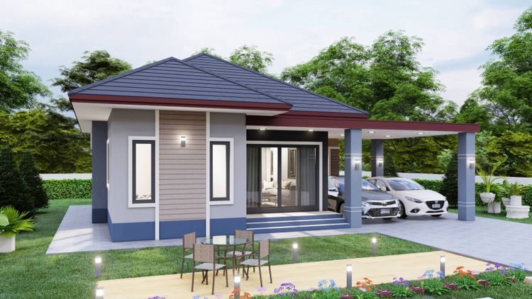 ภาพแบบบ้าน-บ้านเดี่ยวชั้นเดียว