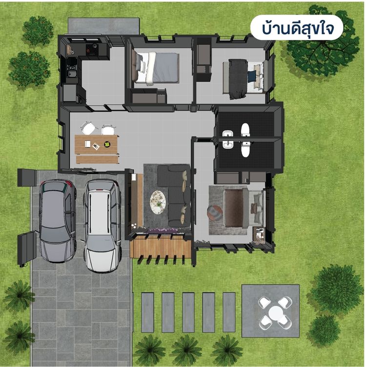 ภาพแบบบ้าน-D2 - บ้านดีสุขใจ