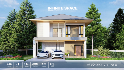 แบบบ้าน 2 ชั้นคอนเทมโพรารี่ อินฟินิท สเปซ I-008 - Infinite space construction