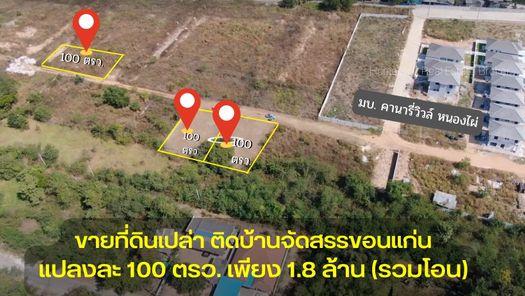 ขายที่ดินใกล้มหาวิทยาลัยขอนแก่นติดรั้วโครงการคานารี่วิล หนองไผ่ แปลงละ 100 ตรว.