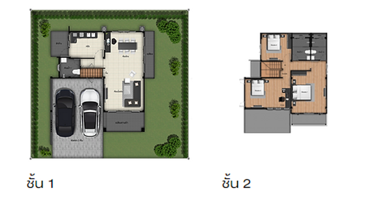 ภาพแบบบ้าน-บ้านเดี่ยว 2 ชั้น | สายนภา