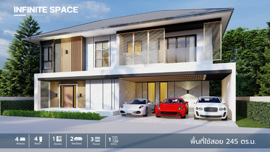 แบบบ้าน 2 ชั้น คอนเทมโพรารี่ อินฟินิท สเปซ I-010 - Infinite space construction