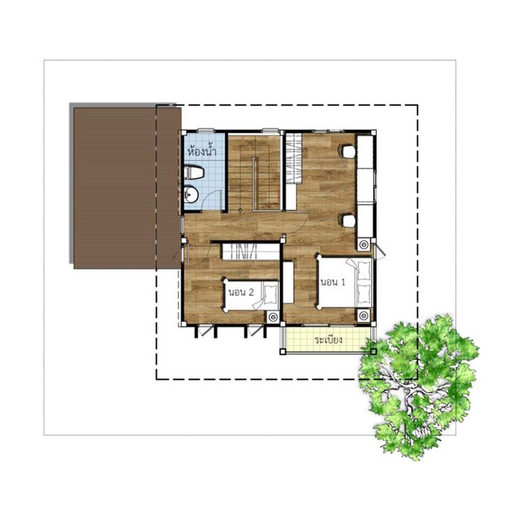 ภาพแบบบ้าน-บ้านเดี่ยว 2 ชั้น