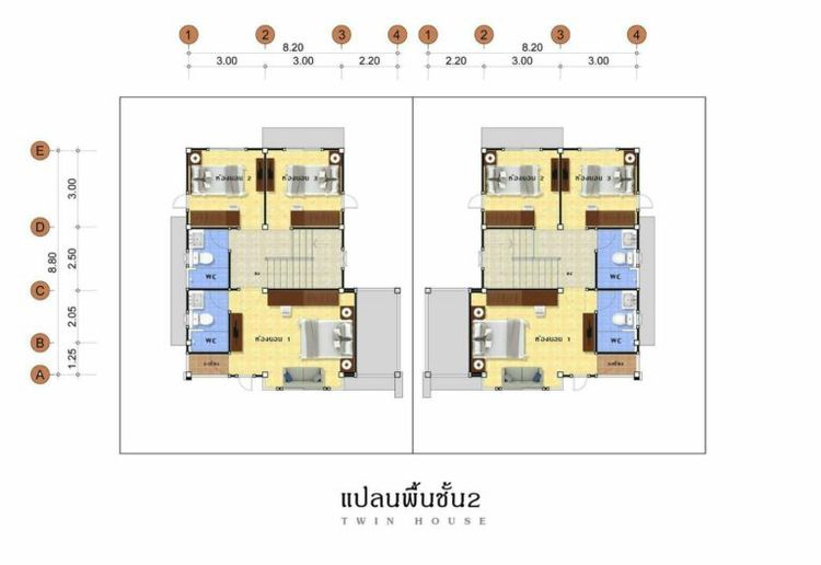 ภาพแบบบ้าน-ทาวน์โฮม 2 ชั้น