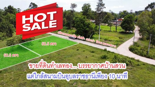 ขายที่ดินทำเลทอง บรรยากาศบ้านสวน แต่ใกล้สนามบินอุบลราชธานีเพียง 10 นาที